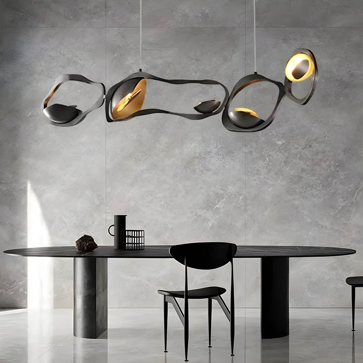 Modern alloy linear pendant light