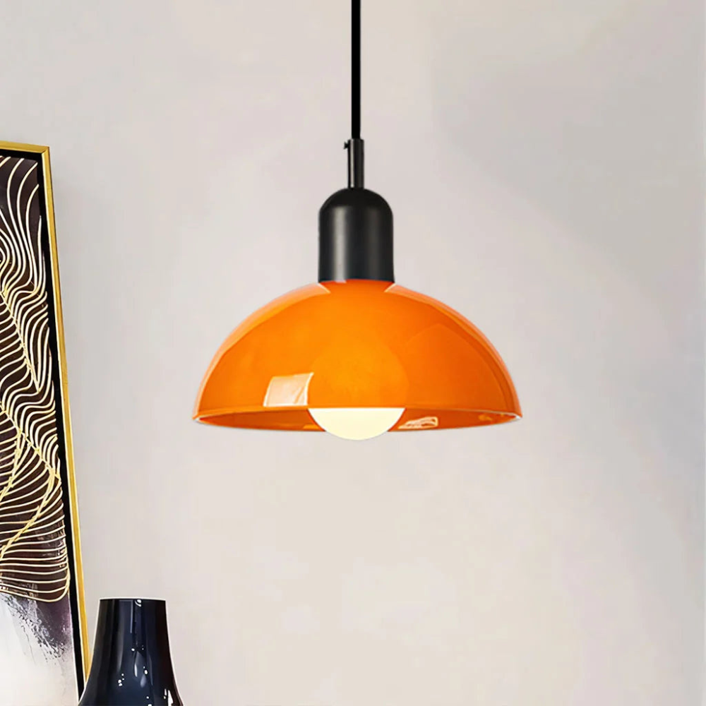 Scandinavian-Style Coloured Glass Pendant Light