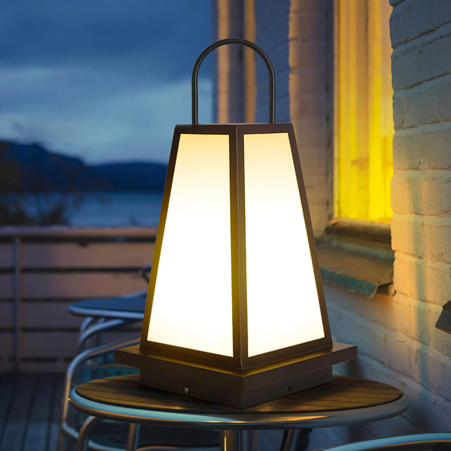 Rechargeable Outdoor Lantern Light with Warm Glow