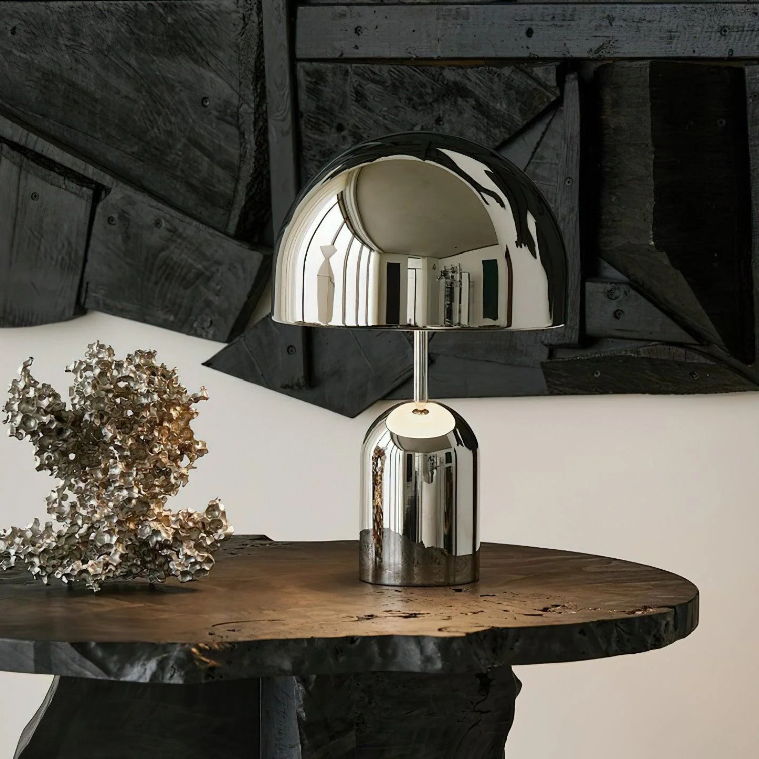 Arched Metal Table Lamp with Dimmable Warm Light