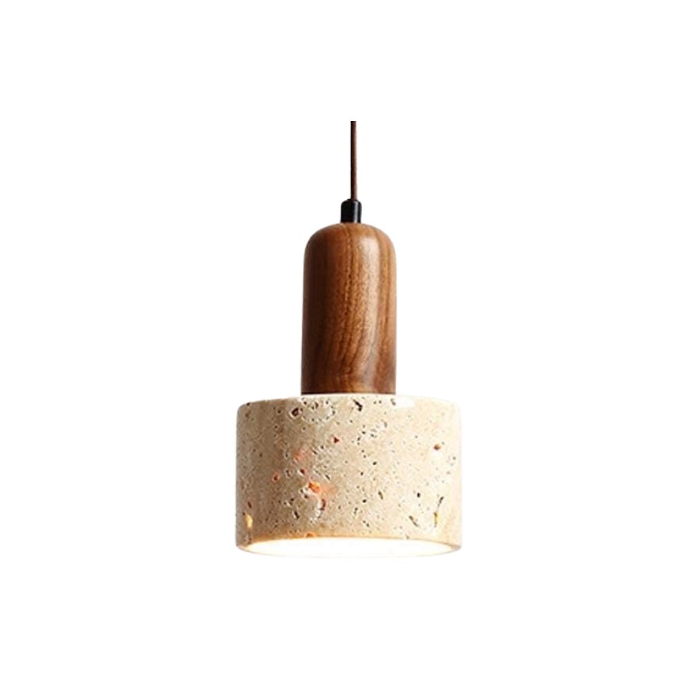 Japandi Travertine Marble Pendant Light