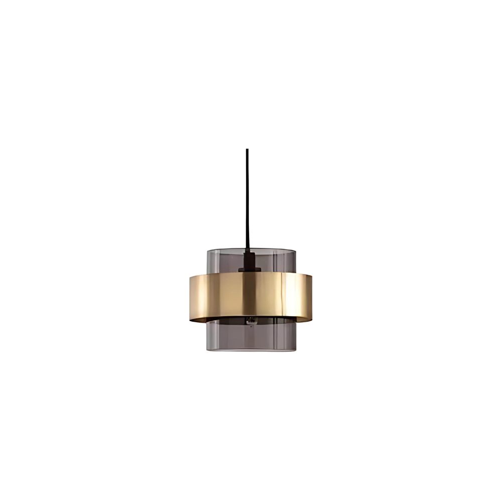 Modern Industrial Metal & Glass Pendant Light