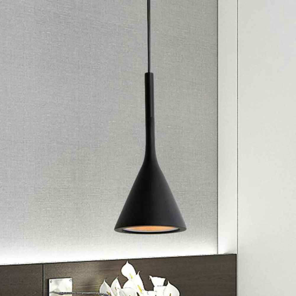 Scandinavian pendant light funnel design