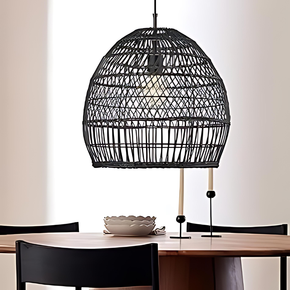 Pendant Light Hand-woven Rattan Boho Ambient Lighting