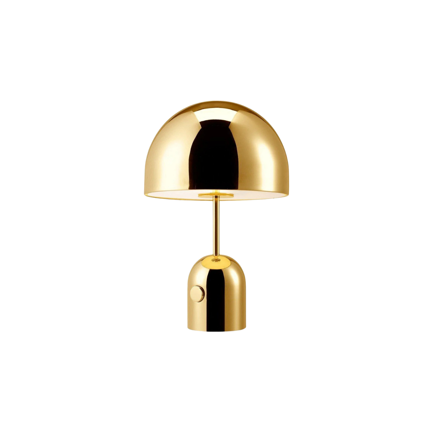Modern Dome Table Lamp with Brass Finish and Touch Dimmer