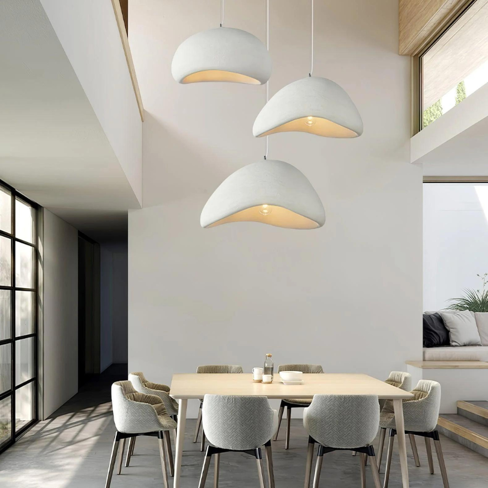 Japandi pendant light minimal dome design