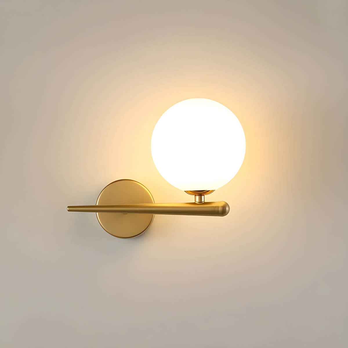 Iron & Glass Wall Light