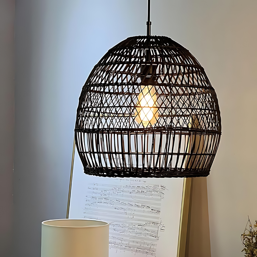 Pendant Light Hand-woven Rattan Boho Ambient Lighting