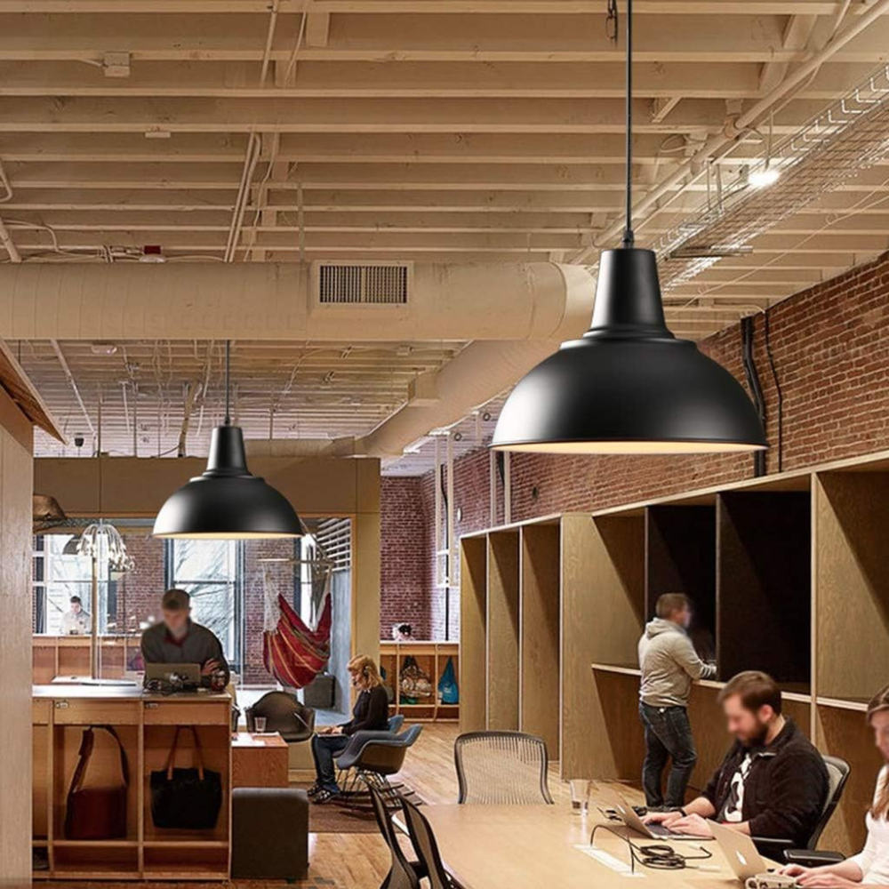 Industrial Metallic Semi-Circle Table Lamp with Adjustable Arm