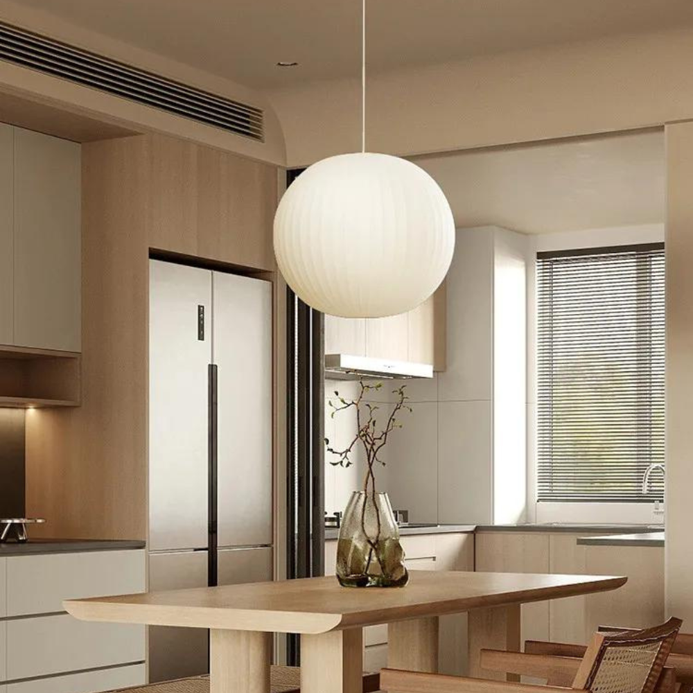 Japandi Fabric Pendant Light