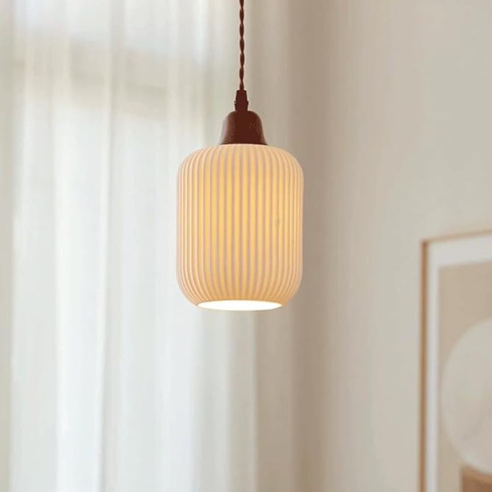 Ceramic Adjustable-Height Ceiling Lamp with Warm Glow
