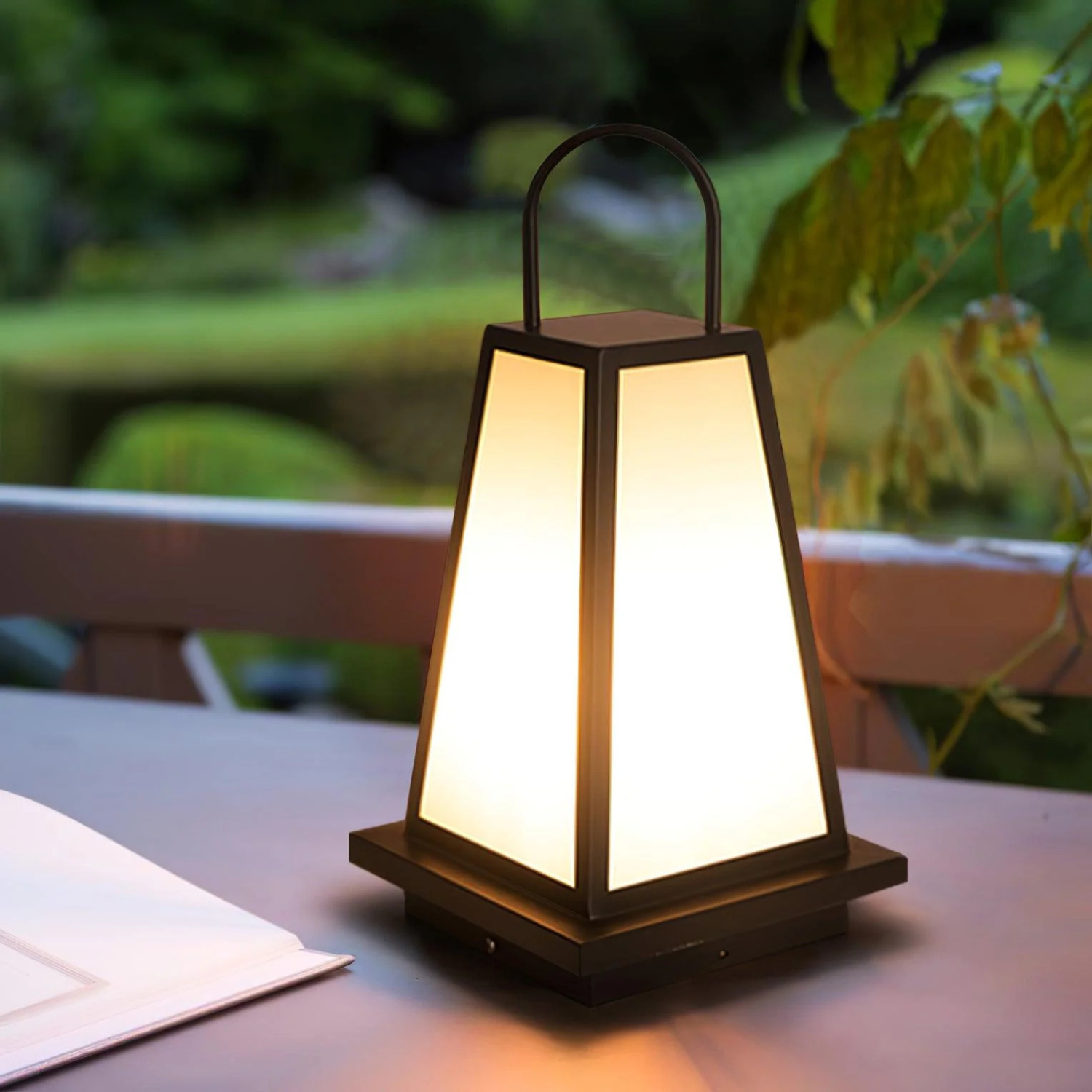 Rechargeable Outdoor Lantern Light with Warm Glow