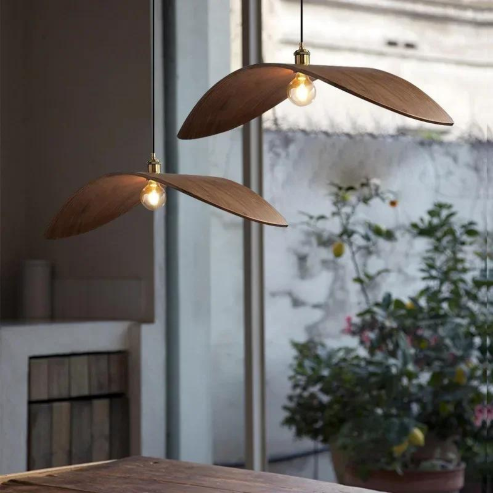 Vintage Wooden Pendant Light