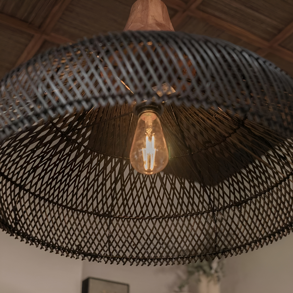 Pendant Light Japandi Rattan Handmade Boho Style