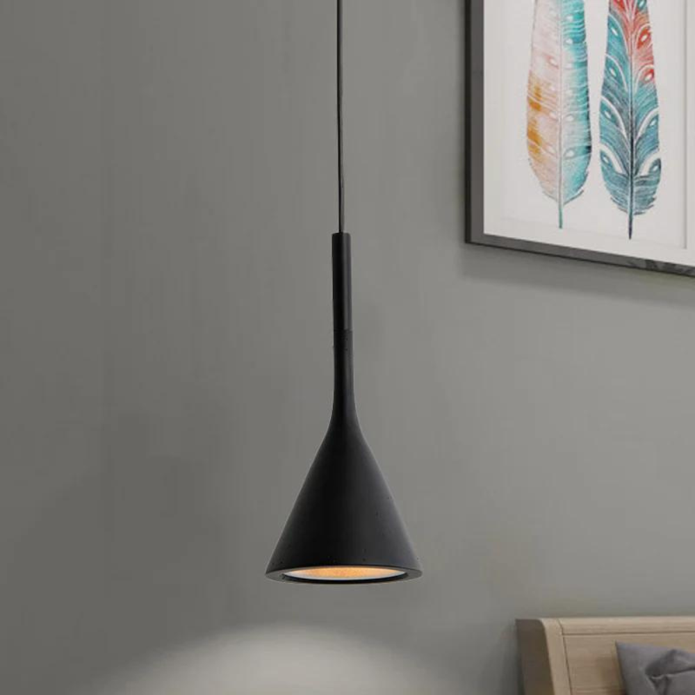 Scandinavian pendant light funnel design