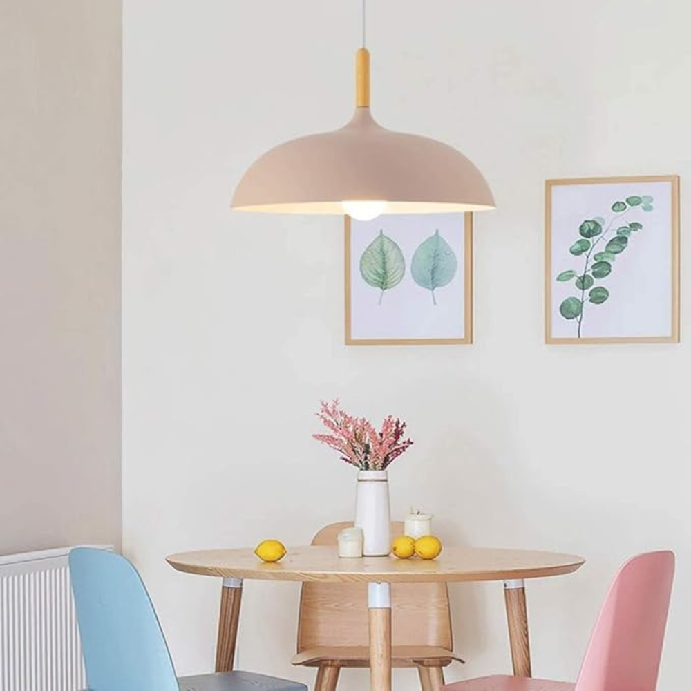 Pendant Light Aluminium & Wood Scandinavian