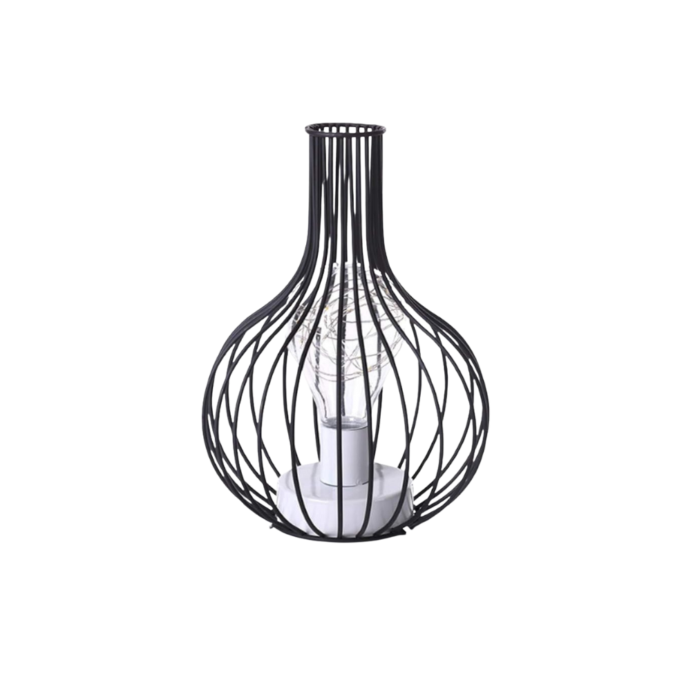 Wireless rechargeable table lamp glass & metal