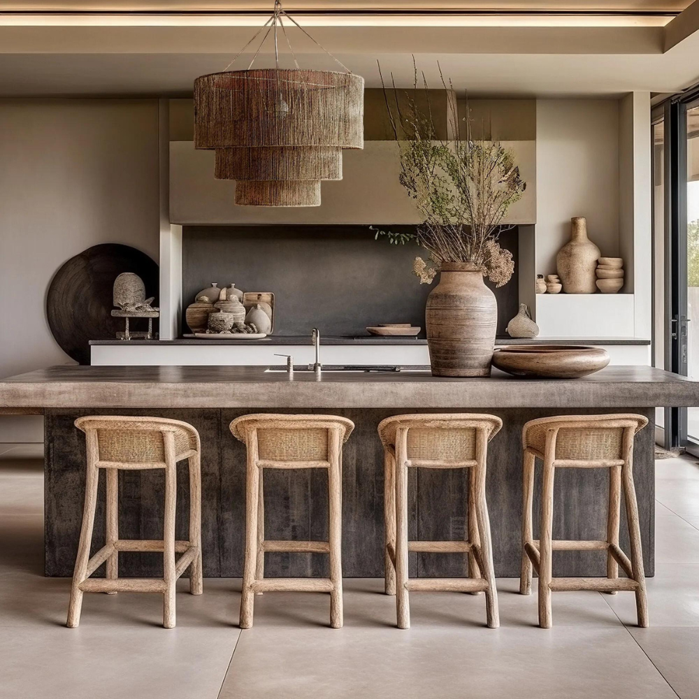 Pendant Light Handwoven Hemp Boho Design