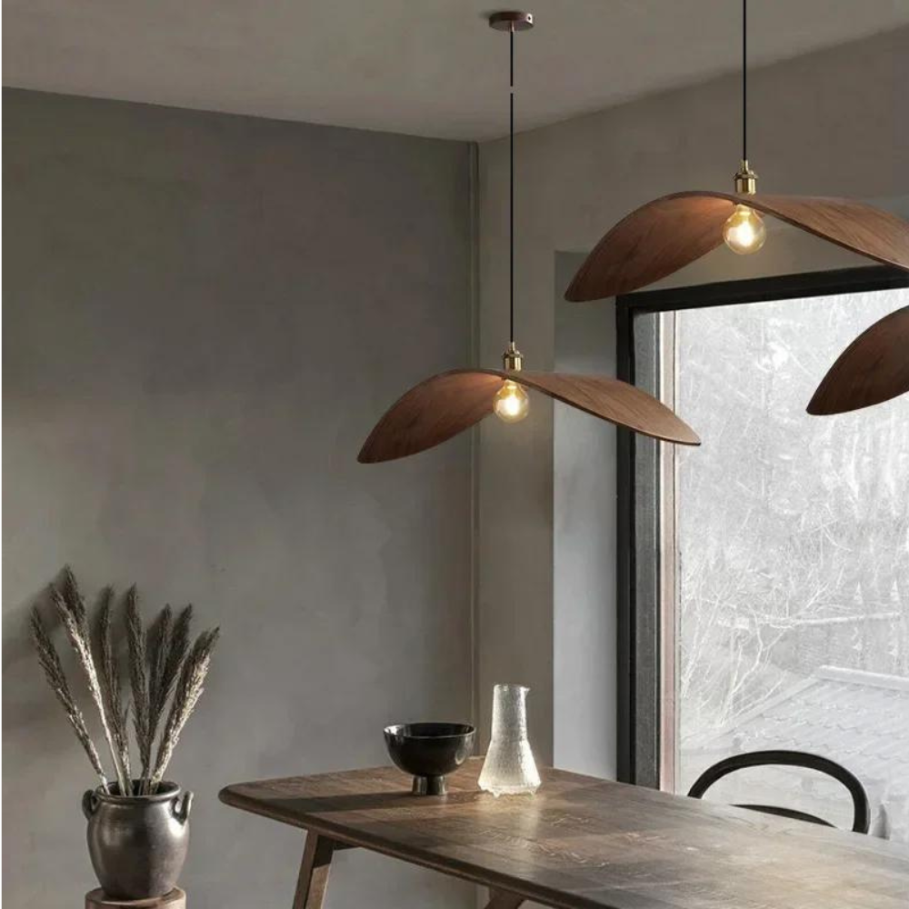 Vintage Wooden Pendant Light