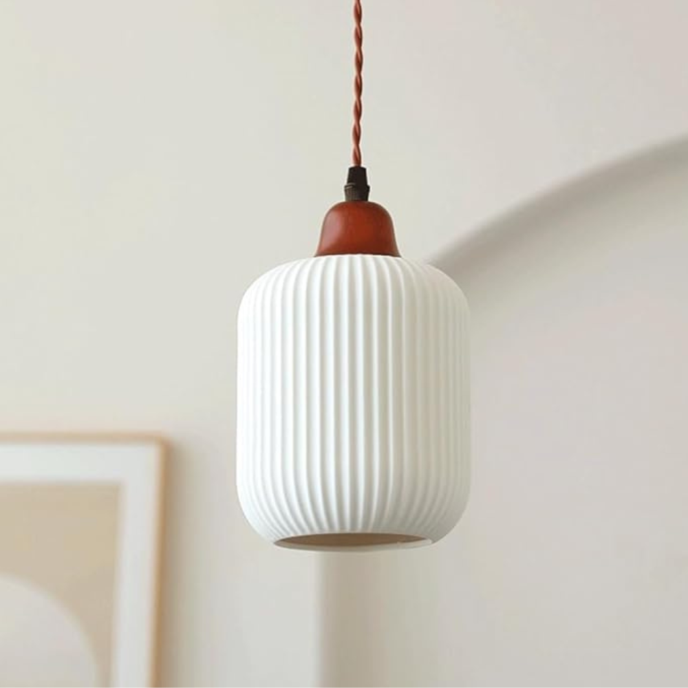 Ceramic Adjustable-Height Ceiling Lamp with Warm Glow