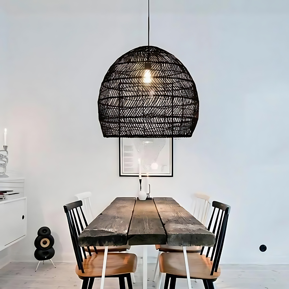 Pendant Light Hand-woven Rattan Boho Ambient Lighting