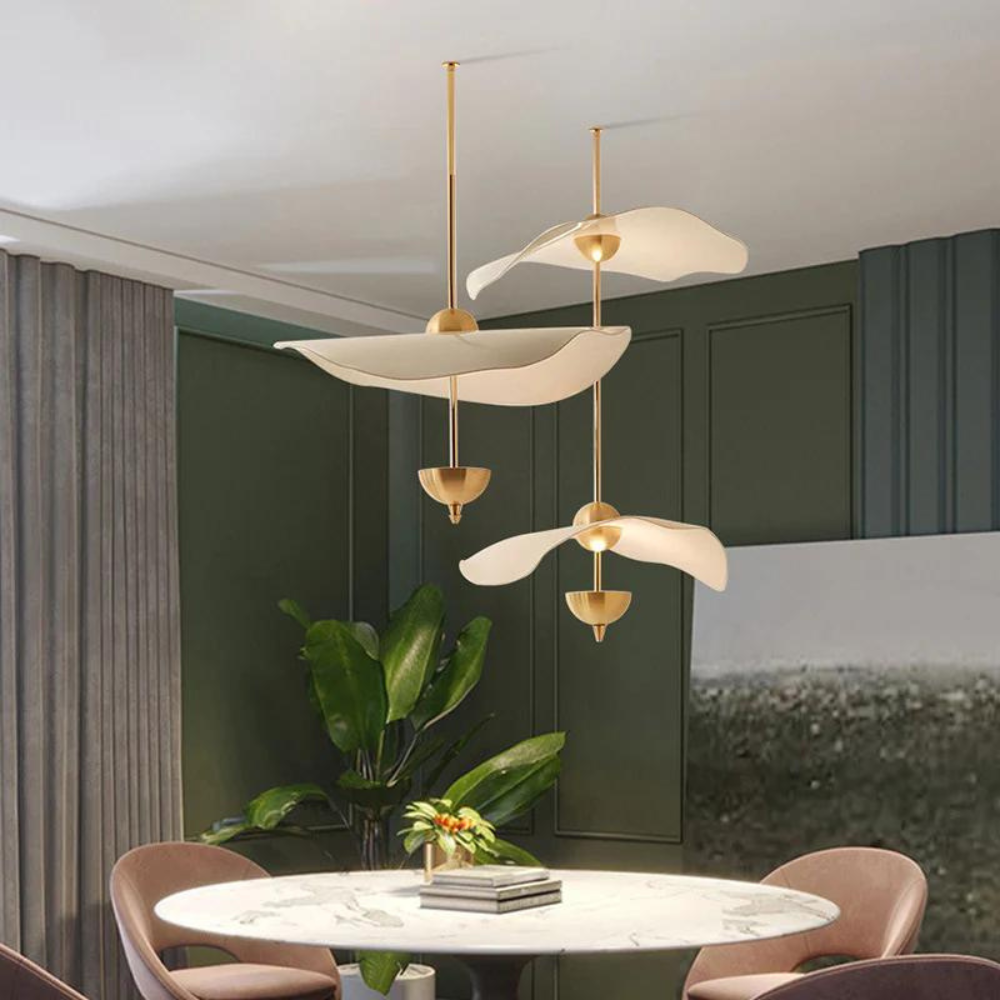 Lotus-Inspired Pendant Light – Modern Adjustable Ceiling Lamp