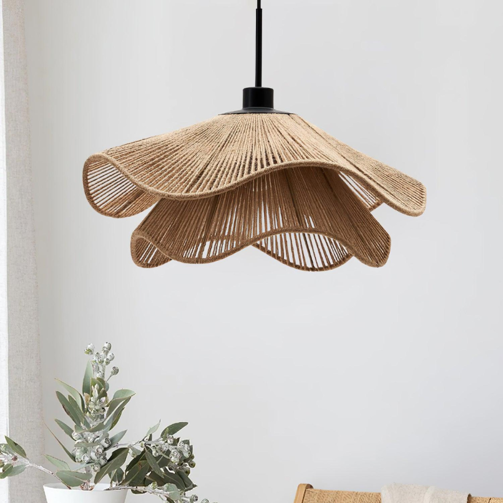 Pendant Light Handcrafted Jute Boho Style