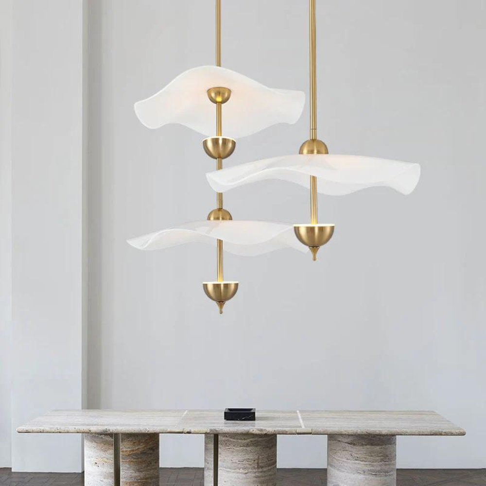 Lotus-Inspired Pendant Light – Modern Adjustable Ceiling Lamp