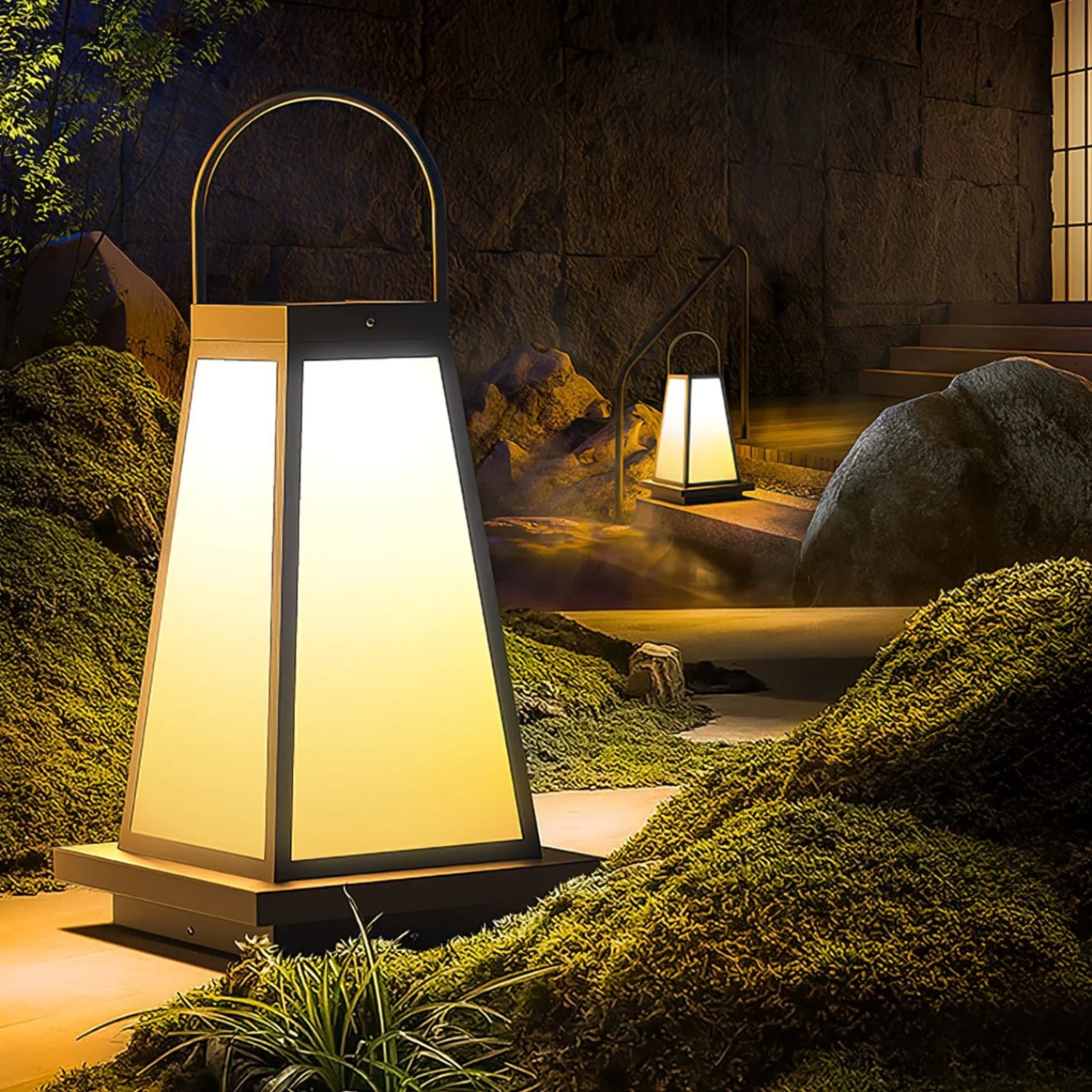 Rechargeable Outdoor Lantern Light with Warm Glow