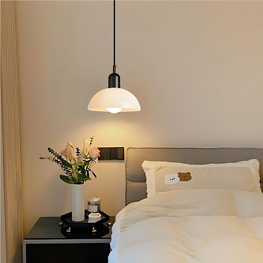 Scandinavian-Style Coloured Glass Pendant Light