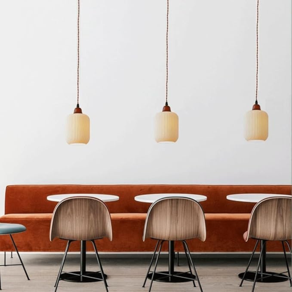 Ceramic Adjustable-Height Ceiling Lamp with Warm Glow