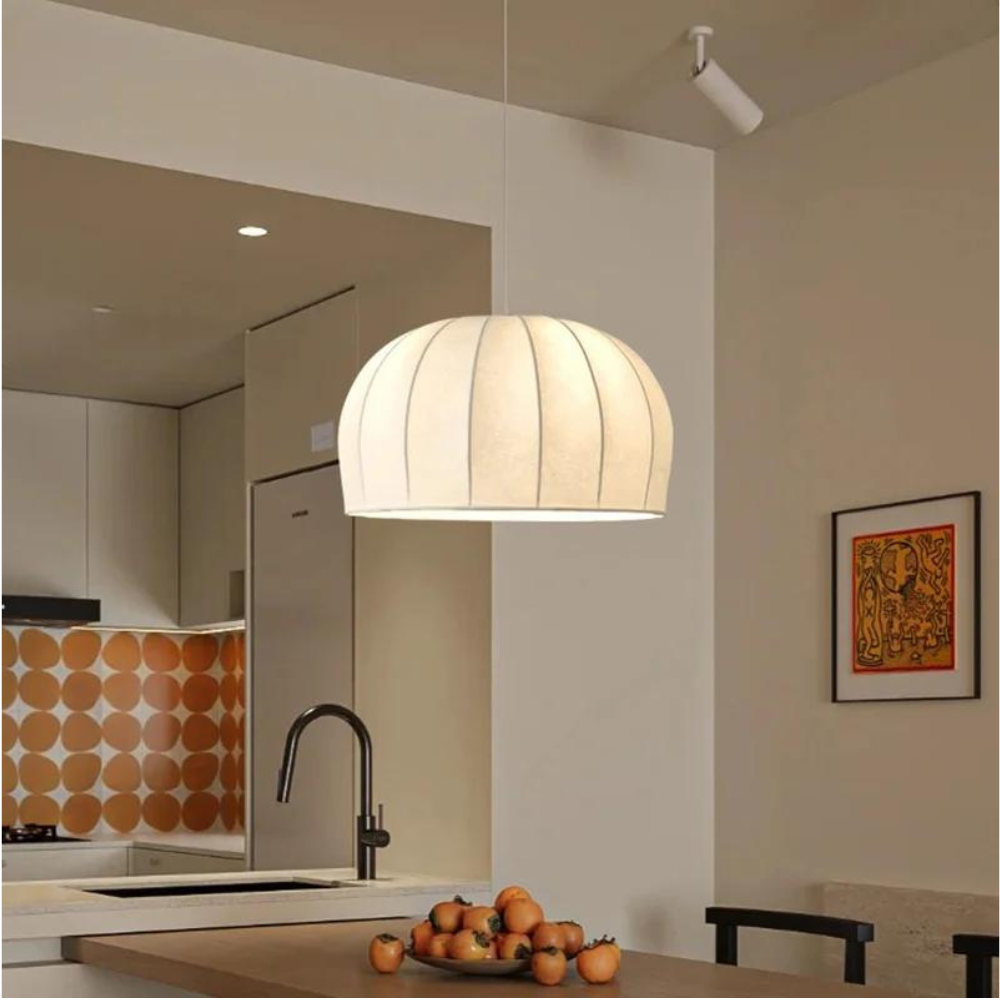 Handcrafted Wooden Pendant Light – Modern Natural Ceiling Lamp
