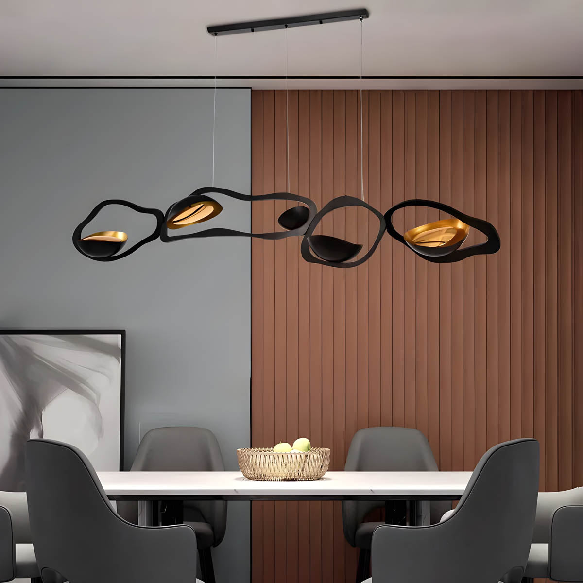 Modern alloy linear pendant light