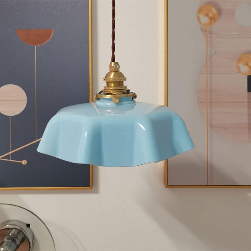 Retro pendant light glass shade design