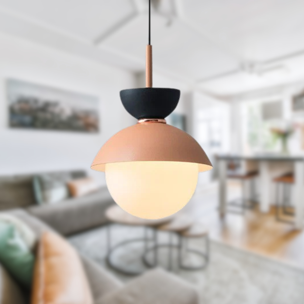 Scandinavian Colour Pendant Light – Modern Iron Ceiling Lamp
