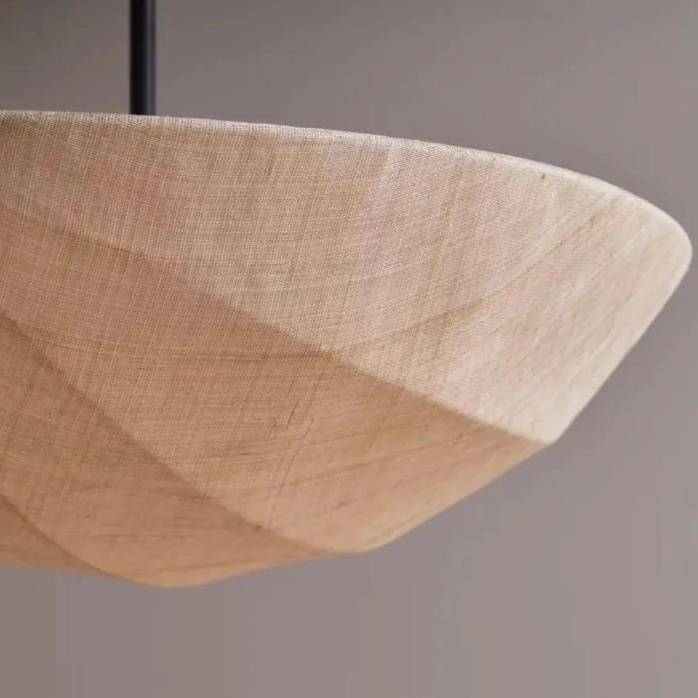 Japandi pendant light handcrafted wood finish