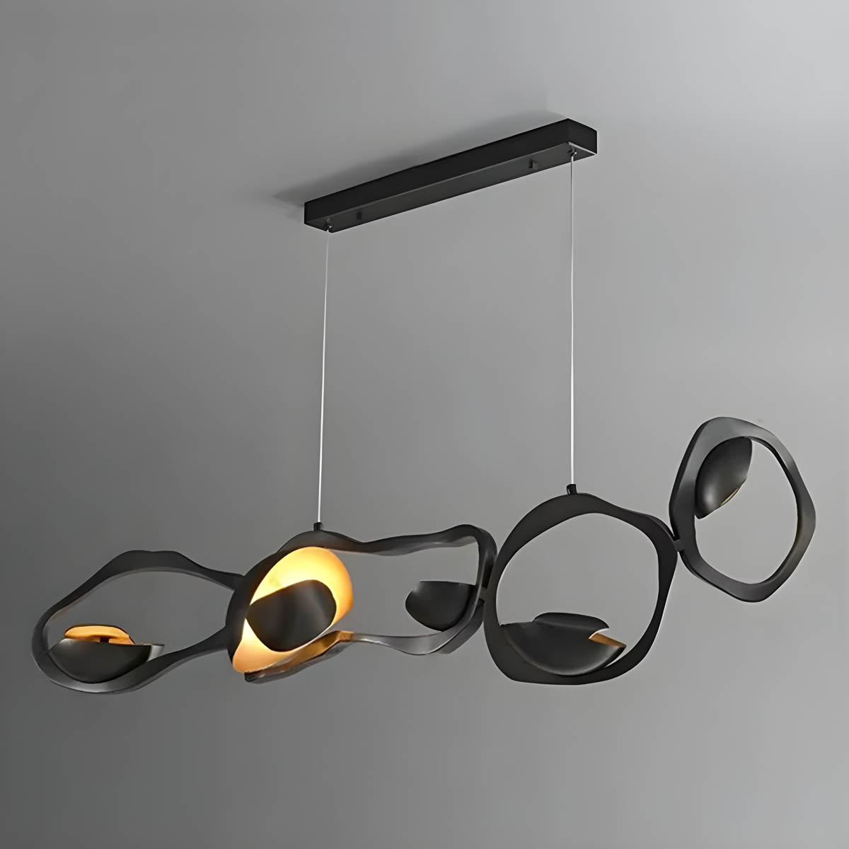 Modern alloy linear pendant light