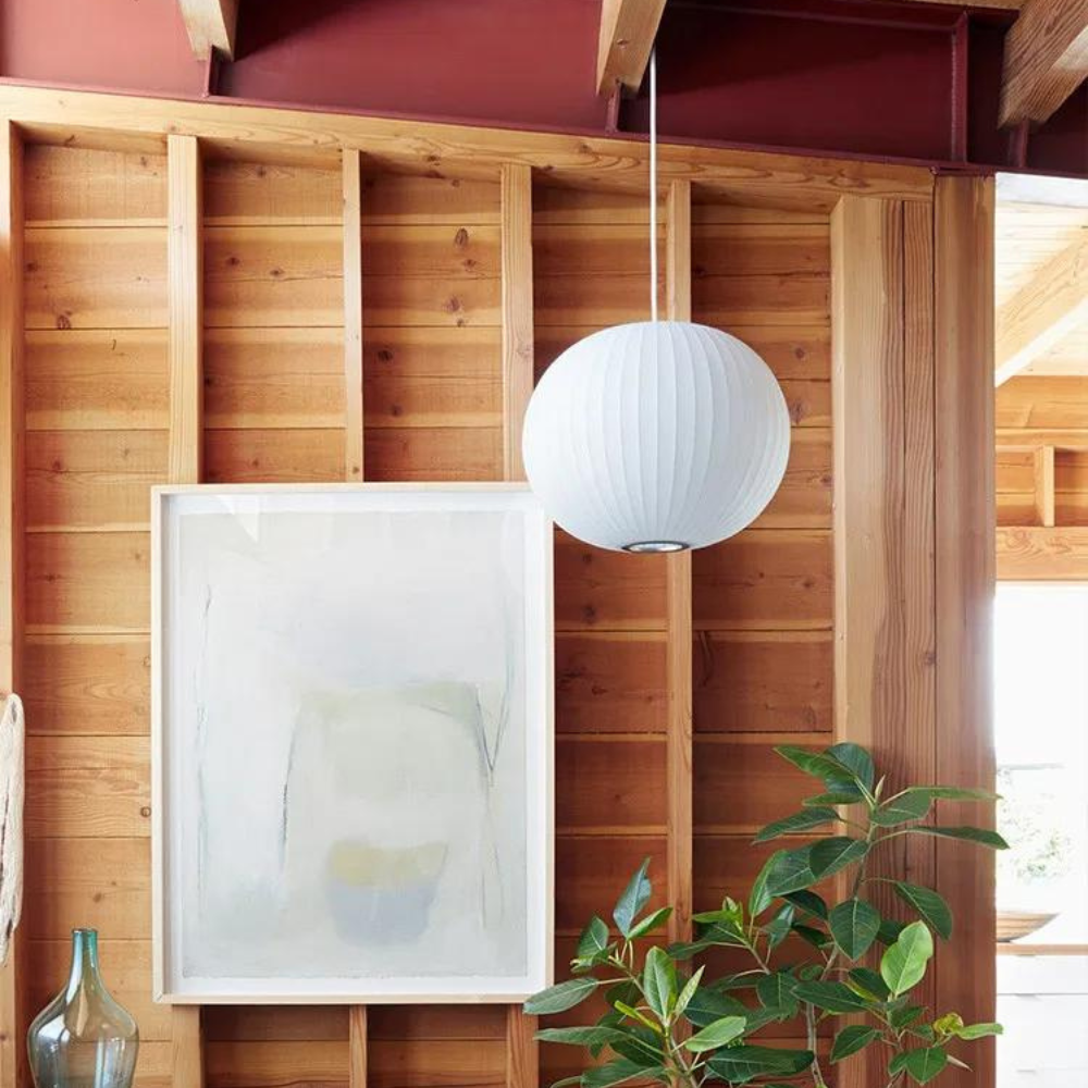 Japandi Fabric Pendant Light