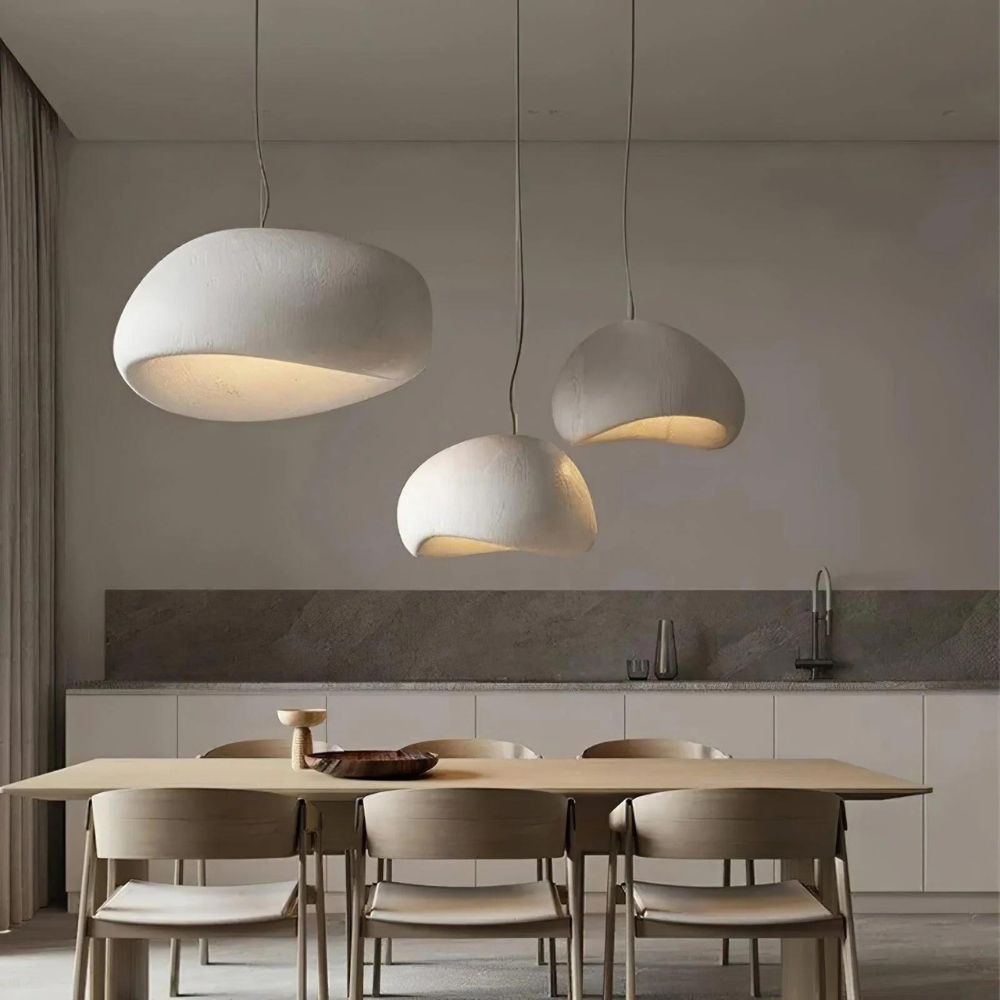 Japandi pendant light minimal dome design
