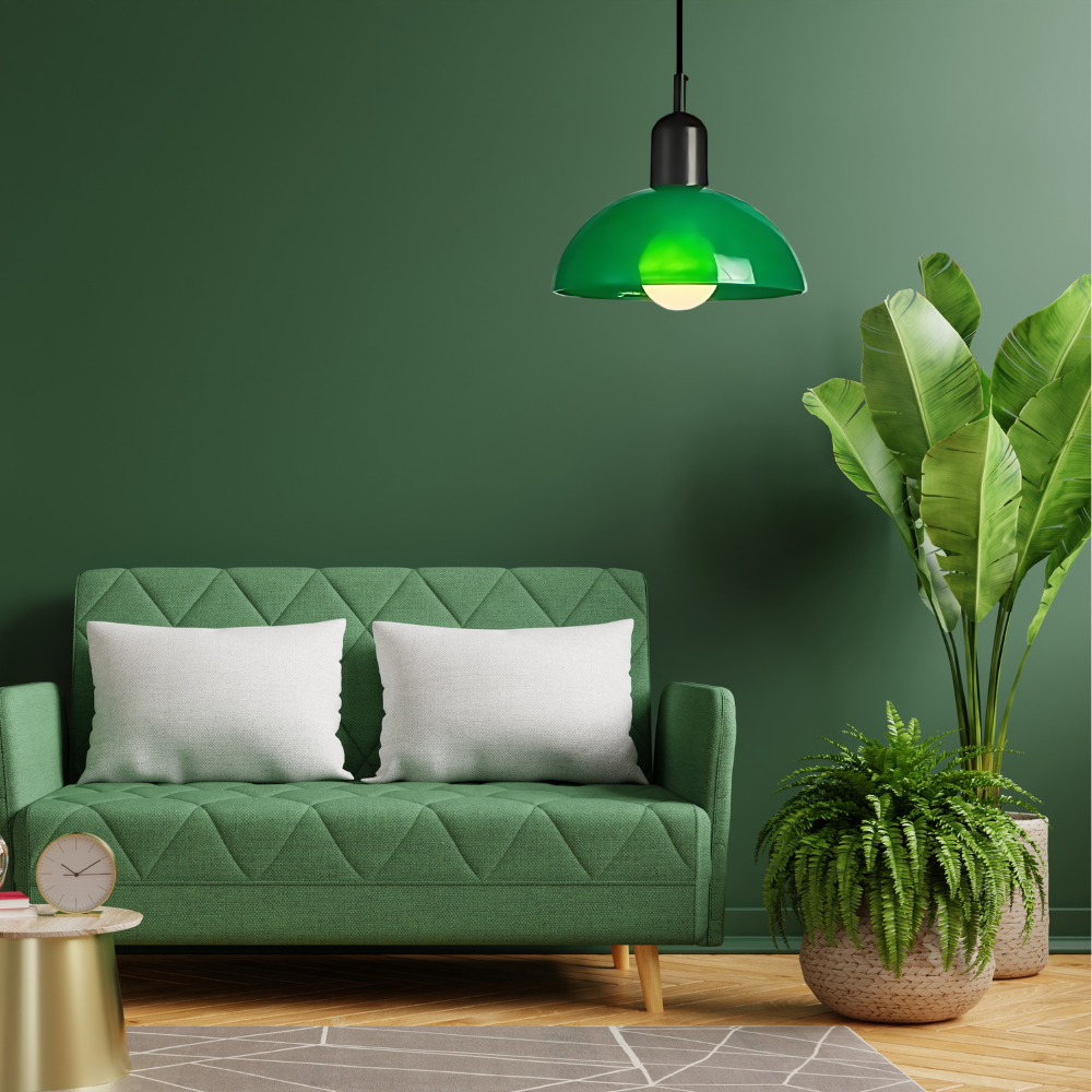 Scandinavian-Style Coloured Glass Pendant Light