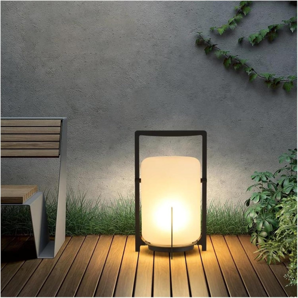 Solar-Powered Outdoor Lamp with Warm Light