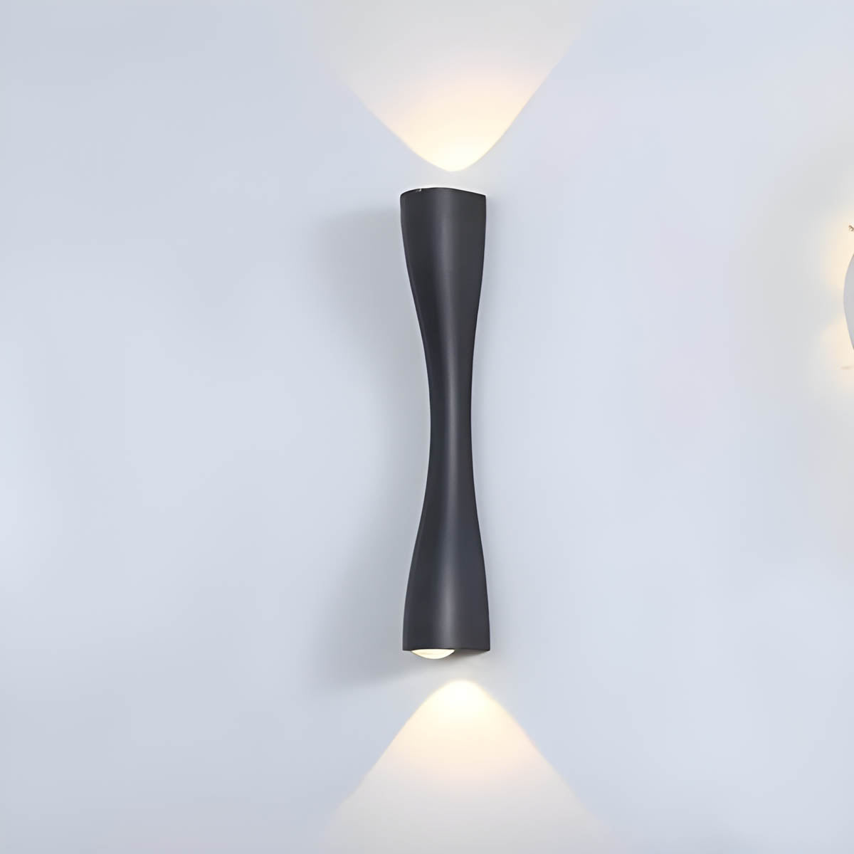 Slim Hourglass Wall Lamp in Aluminium & LED