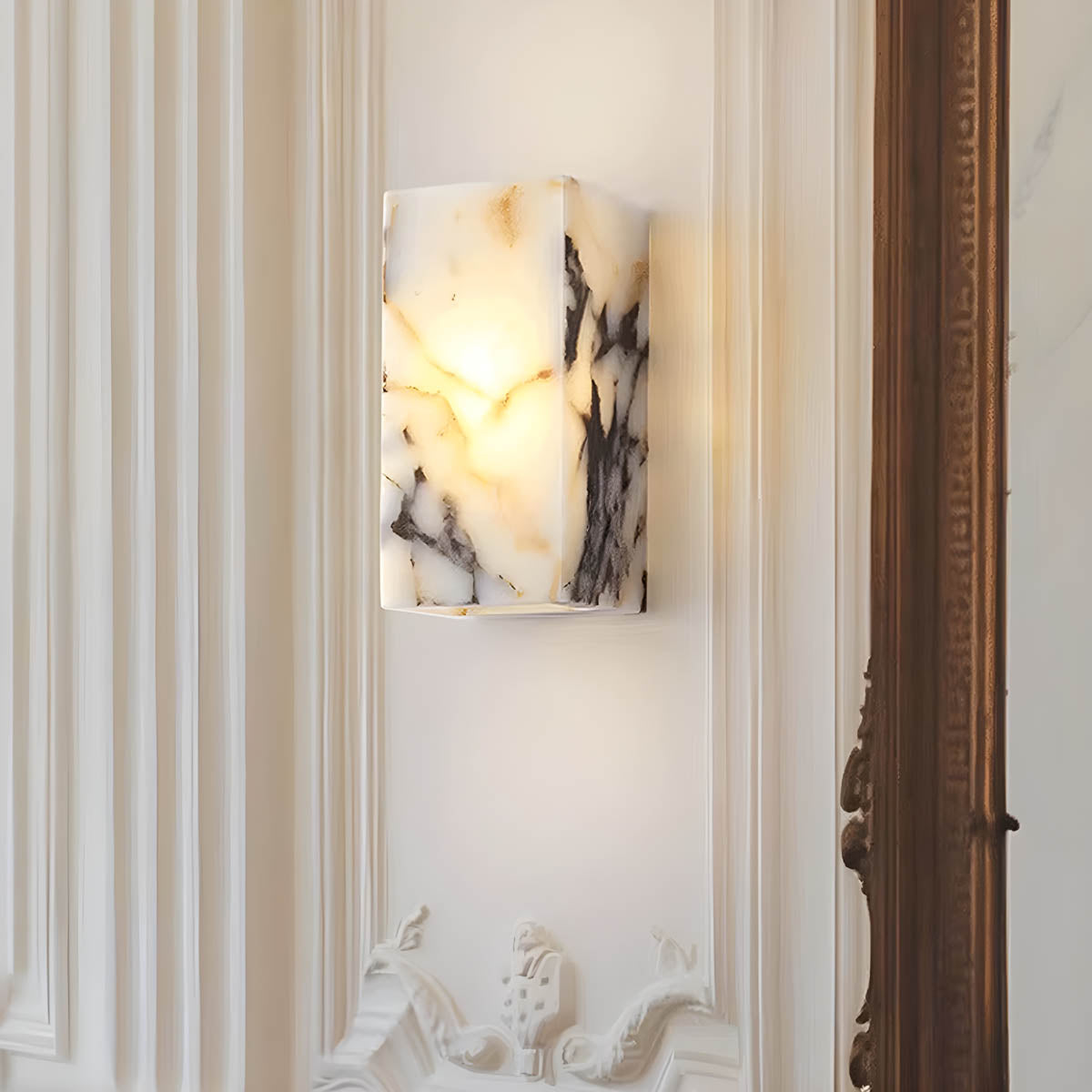 Natural Stone Rectangular LED Wall Light