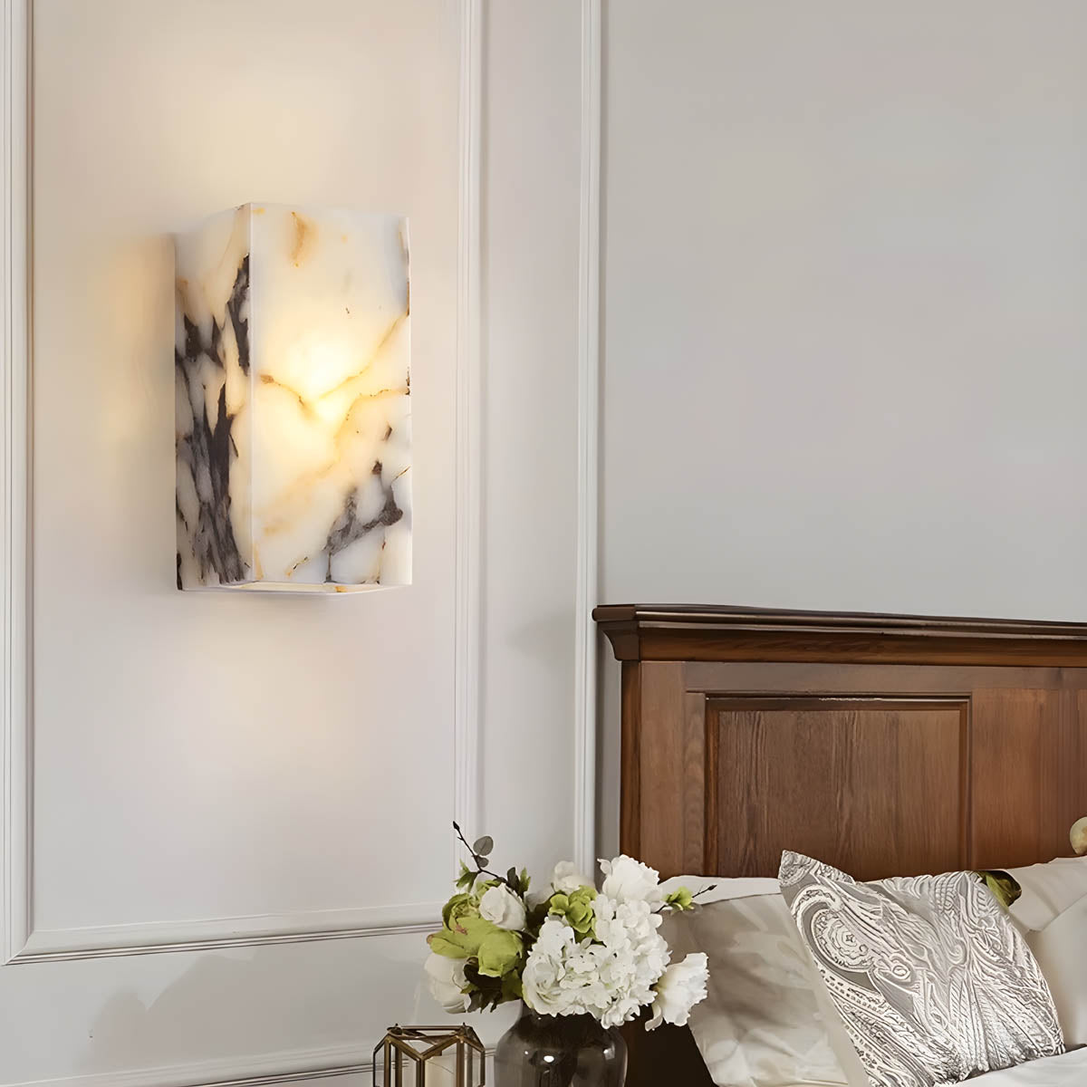 Natural Stone Rectangular LED Wall Light