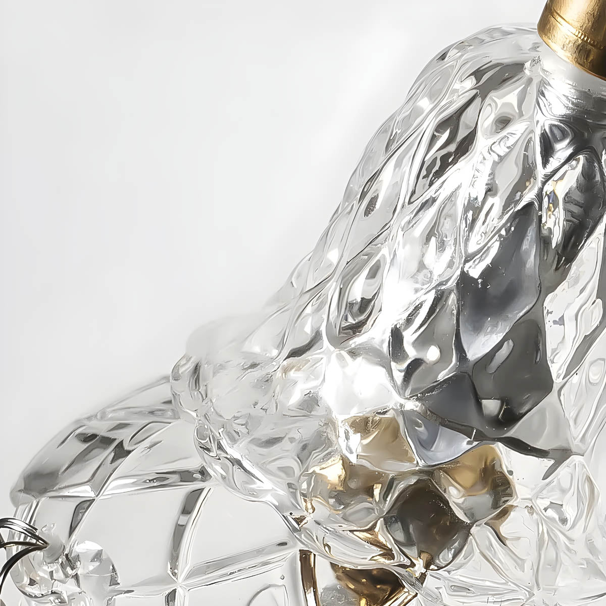 Resin, glass & steel giraffe-wall light