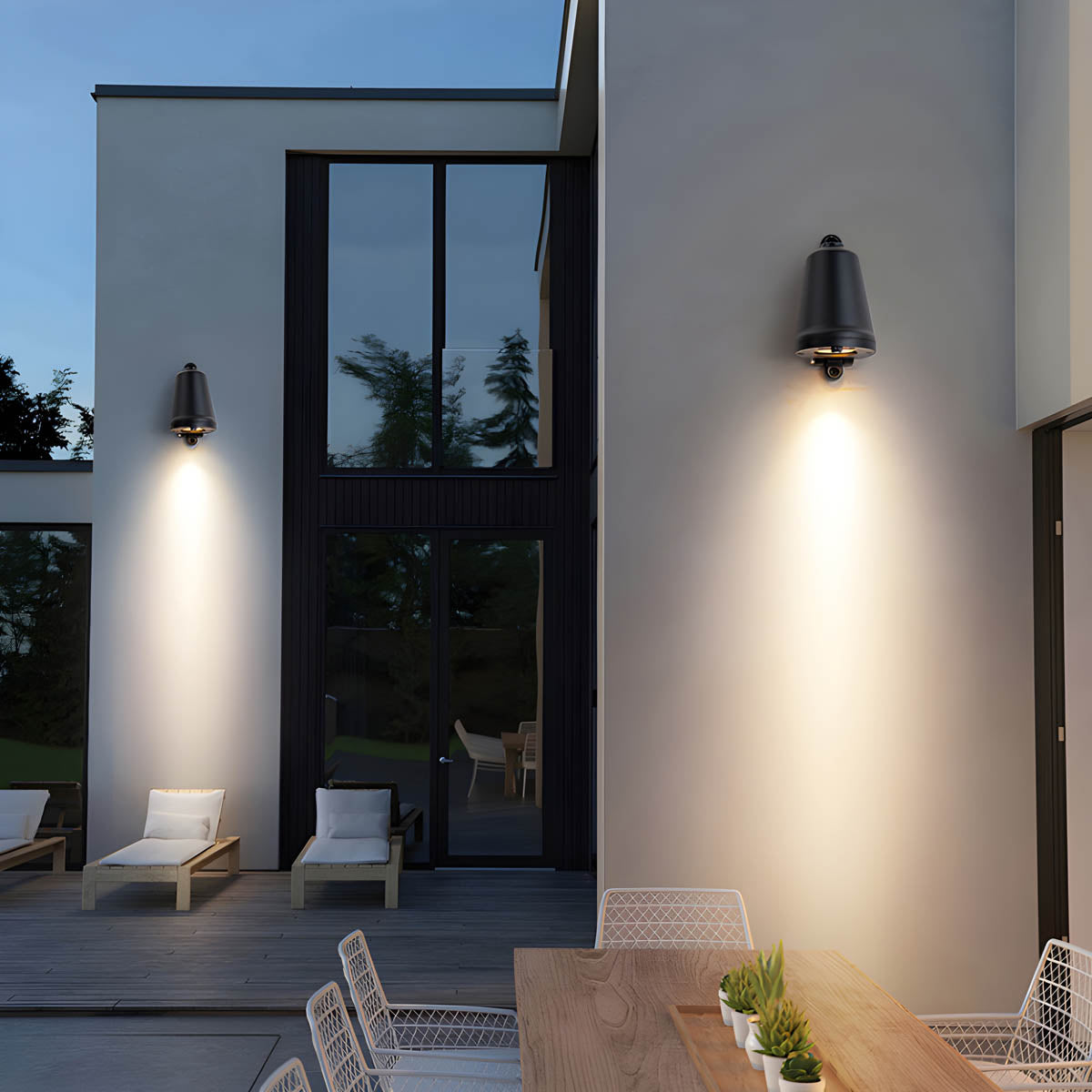 Aluminium outdoor wall light LED integrated