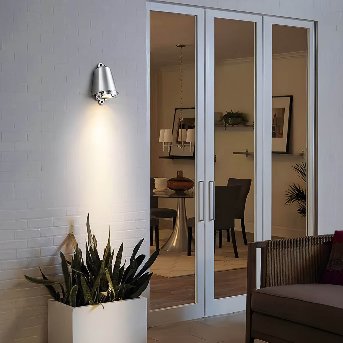 Aluminium outdoor wall light LED integrated
