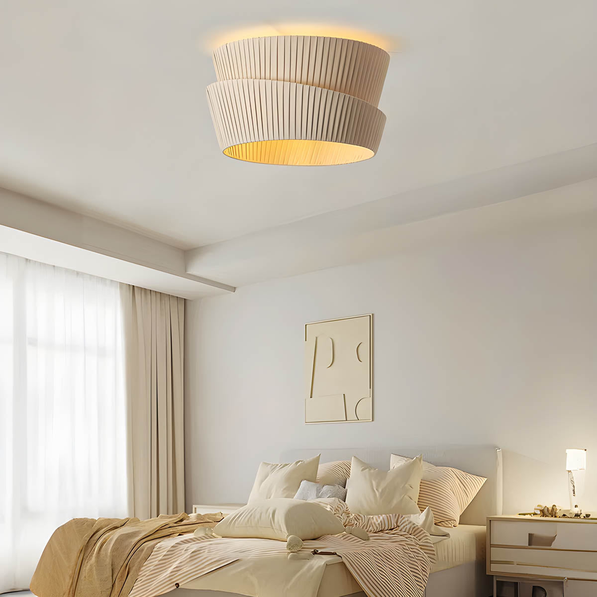 Pleated Hessian Ceiling & Pendant Light E27 45-65 cm
