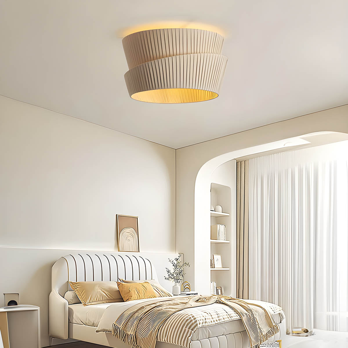 Pleated Hessian Ceiling & Pendant Light E27 45-65 cm