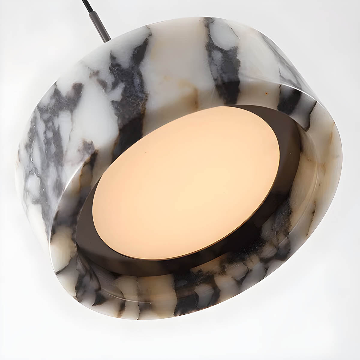 Natural stone pendant light